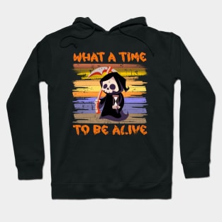 What A Time To Be Alive Halloween Funny Hoodie